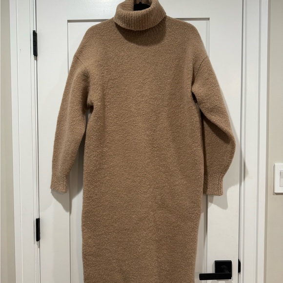 NEW Aritzia Wilfred Taylor Dress in Caramel Gold Tan Brown | size S - Picture 8 of 10